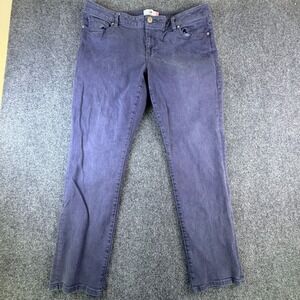CAbi Boyfriend Jeans Womens 40x31 Purple Denim Cotton Stretch Mid Rise Slim Fit